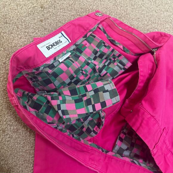 Pink Bonobos Slim Straight Washed Cotton Chinos Mens 35/32 - Picture 2 of 5